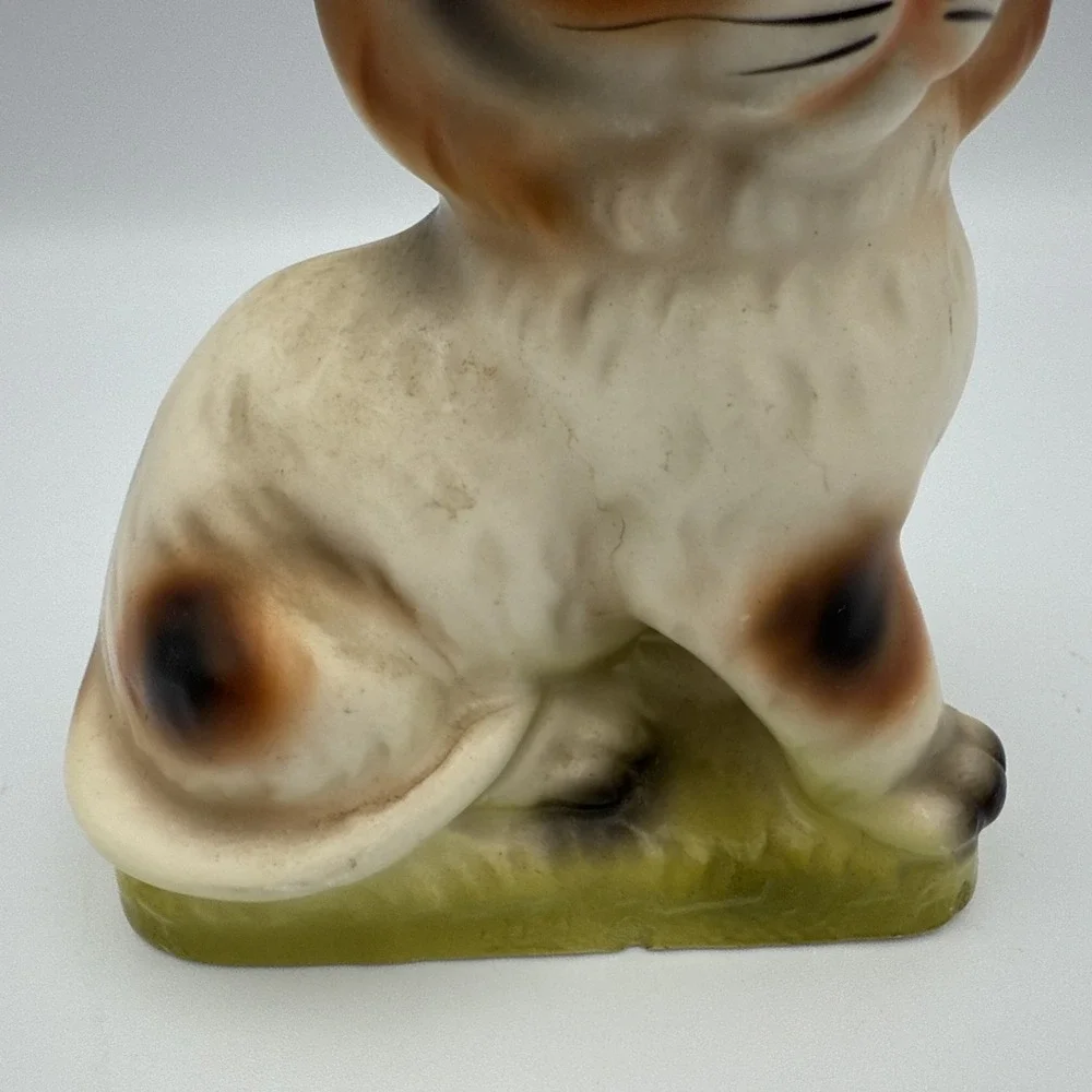 Vintage Norleans Ceramic Orange Cat With Blue Eyes Made in Japan 5